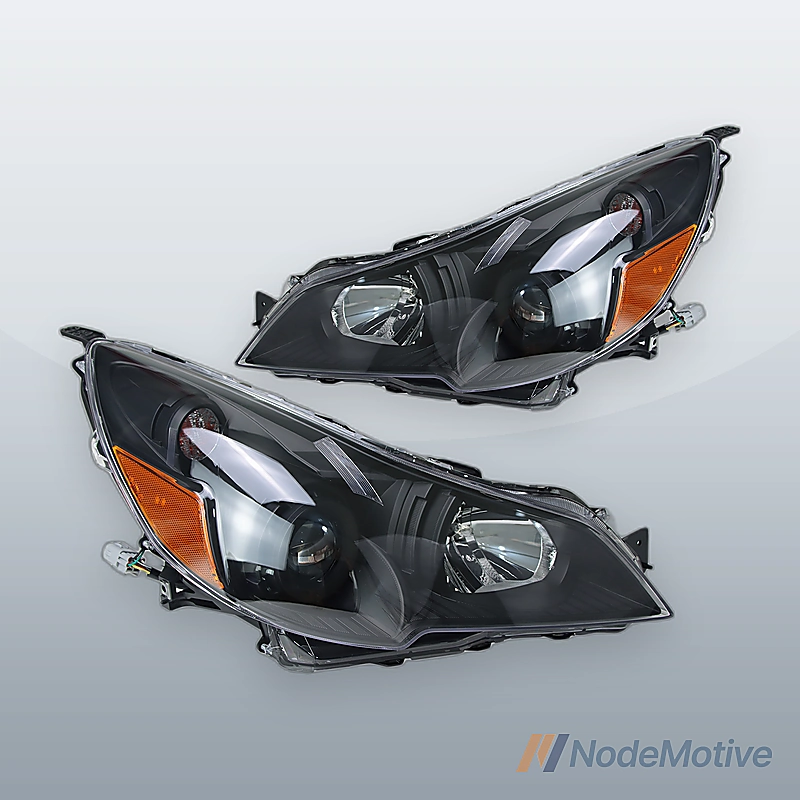 1*Pair Left Right Car Headlight Assembly for 10-14 Subaru Legacy Black Housing