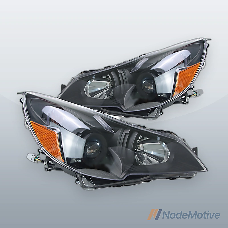 1*Pair Left Right Car Headlight Assembly for 10-14 Subaru Legacy Black Housing