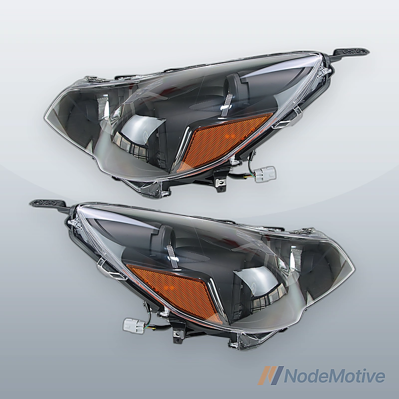 1*Pair Left Right Car Headlight Assembly for 10-14 Subaru Legacy Black Housing