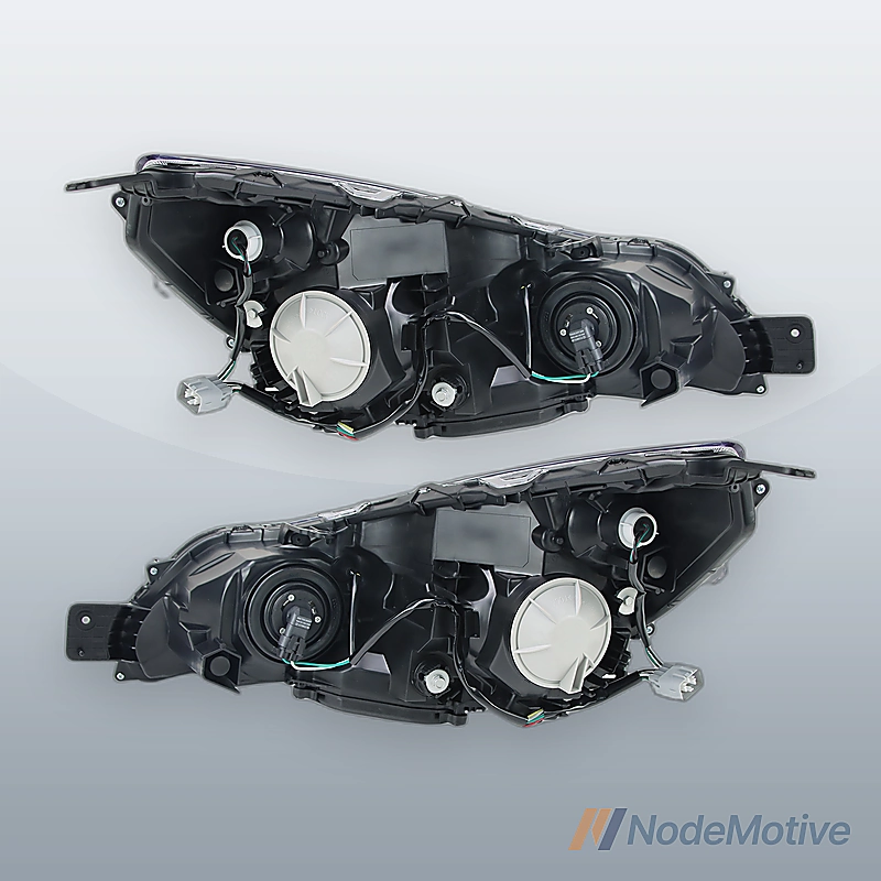 1*Pair Left Right Car Headlight Assembly for 10-14 Subaru Legacy Black Housing