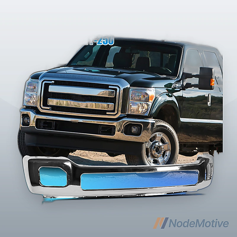 Chrome Steel Front Bumper for 2011-2016 F-250 F-350 Super Duty Truck 11-16