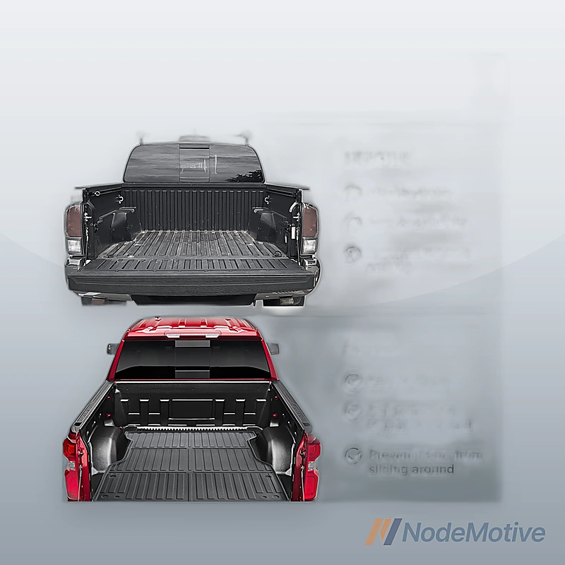 5FT Truck Bed Mat for 2024 Toyota Tacoma Short Bed TPE Liner All-Weather Black