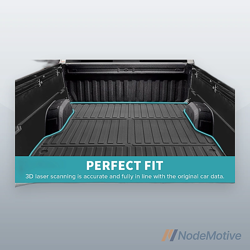 5FT Truck Bed Mat for 2024 Toyota Tacoma Short Bed TPE Liner All-Weather Black