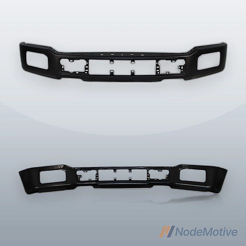 Steel Front Bumper For 2018-2020 Ford F-150 W/Fog Light Holes Black