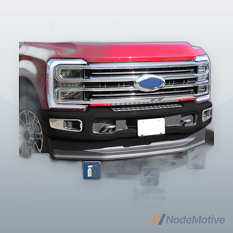 Front Bumper Steel For 2023-2024 F250 F350 Black W/Fog Light Holes