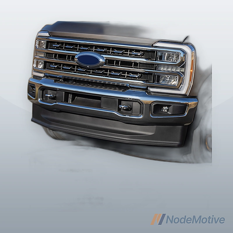 Front Bumper Steel For 2023-2024 F250 F350 Black W/Fog Light Holes