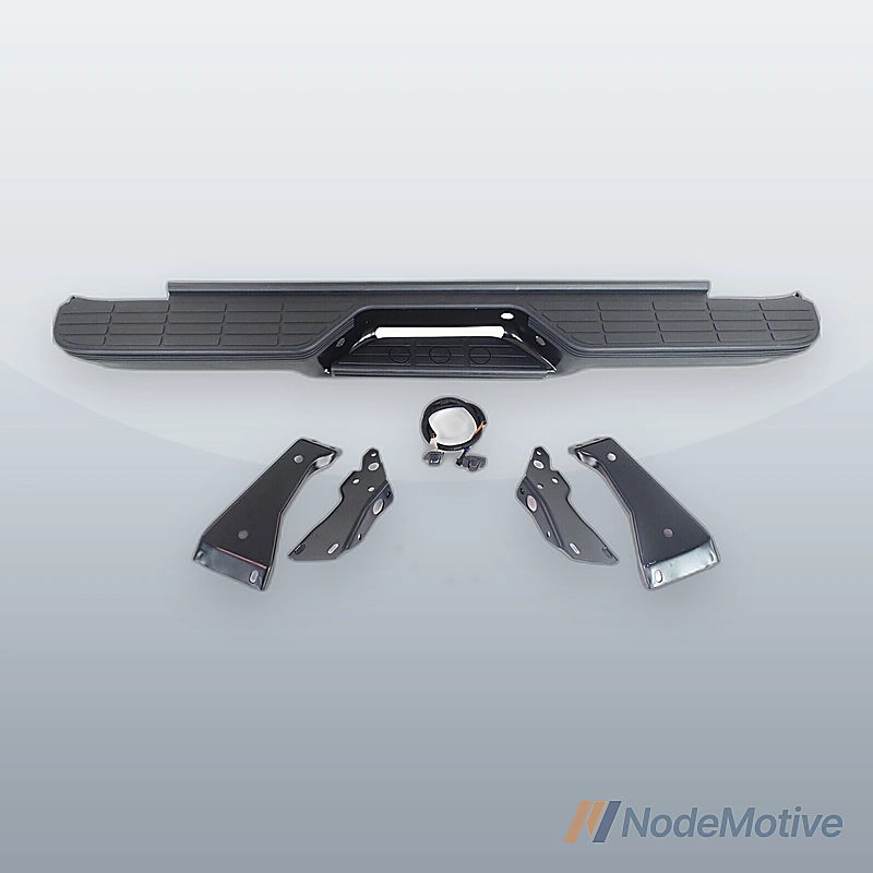 Step Bumper Assembly For 1988-1998 Chevy C1500 K1500 Stepside Powdercoated Black
