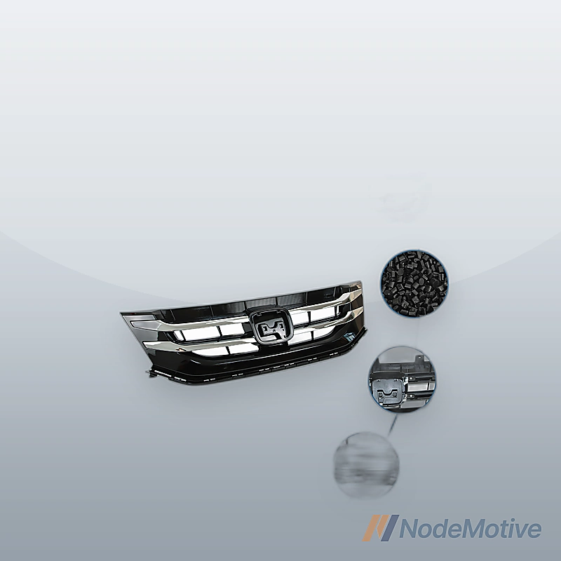 Front Grill for 2014-2017 Honda Odyssey Gloss Black Chrome