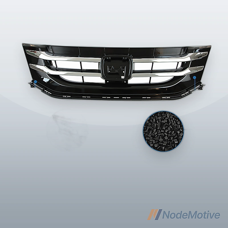 Front Grill for 2014-2017 Honda Odyssey Gloss Black Chrome