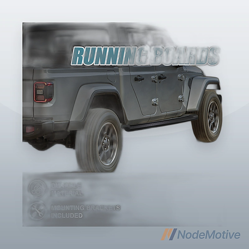 Side Step Nerf Bars Running Boards for 2020-2023 Jeep Gladiator 4 Door,L+R