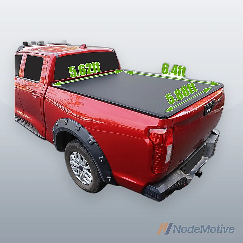 6.4ft Bed Tonneau Cover Soft Roll Up for 02-24 Dodge Ram 1500 2500 3500 Standard