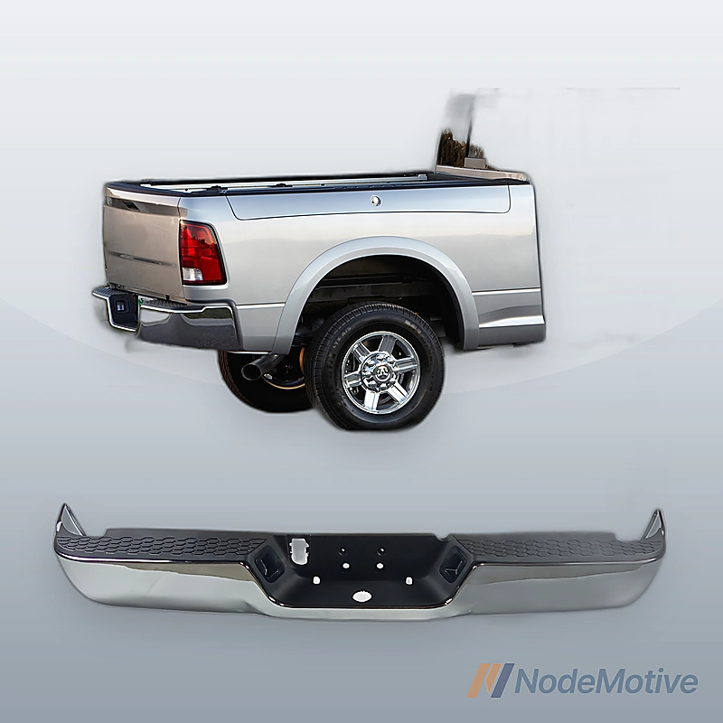 Rear Step Bumper for 09-18 Dodge Ram 1500, W/O Parking Sensor Hole&Vent Hole