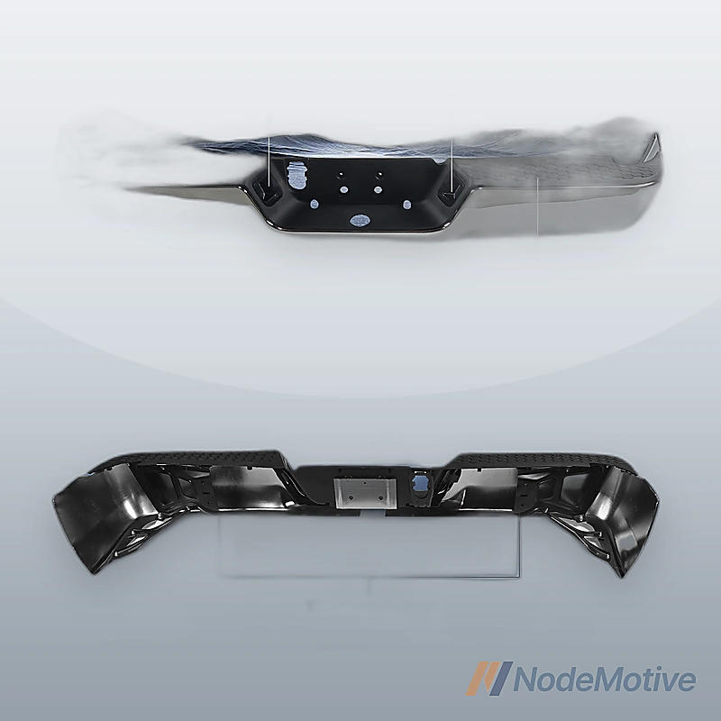 Rear Step Bumper for 09-18 Dodge Ram 1500, W/O Parking Sensor Hole&Vent Hole