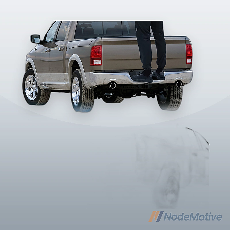 Rear Step Bumper for 09-18 Dodge Ram 1500 W/O Parking Sensor Hole W/ Vent Hole