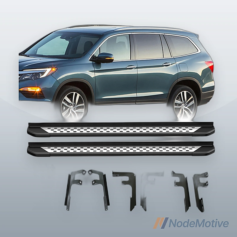 Side Step Nerf Bars Running Boards for 2016-2022 Honda Pilot Aluminum,L+R