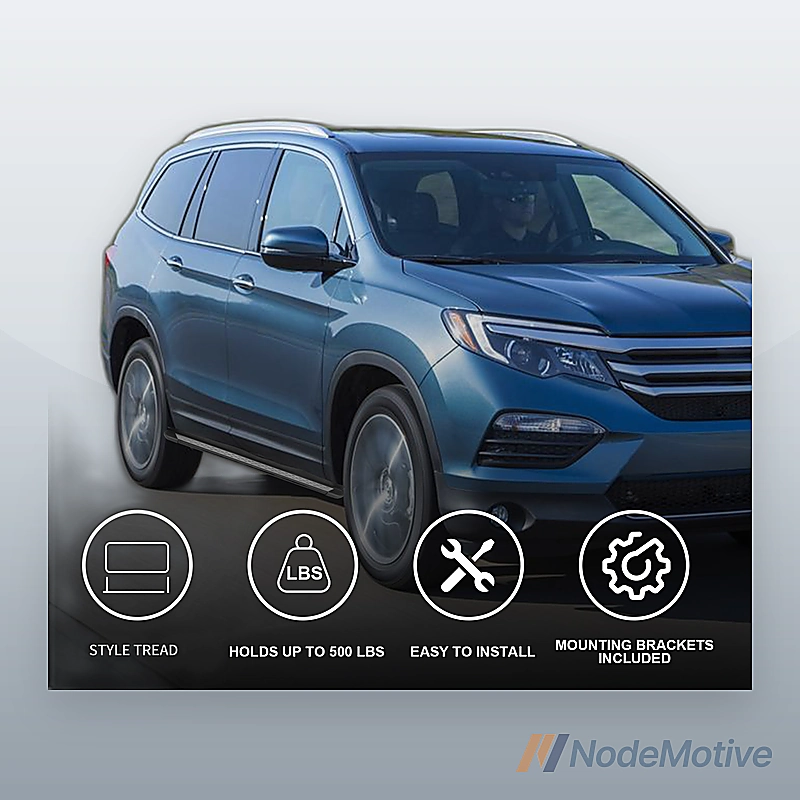 Side Step Nerf Bars Running Boards for 2016-2022 Honda Pilot Aluminum,L+R