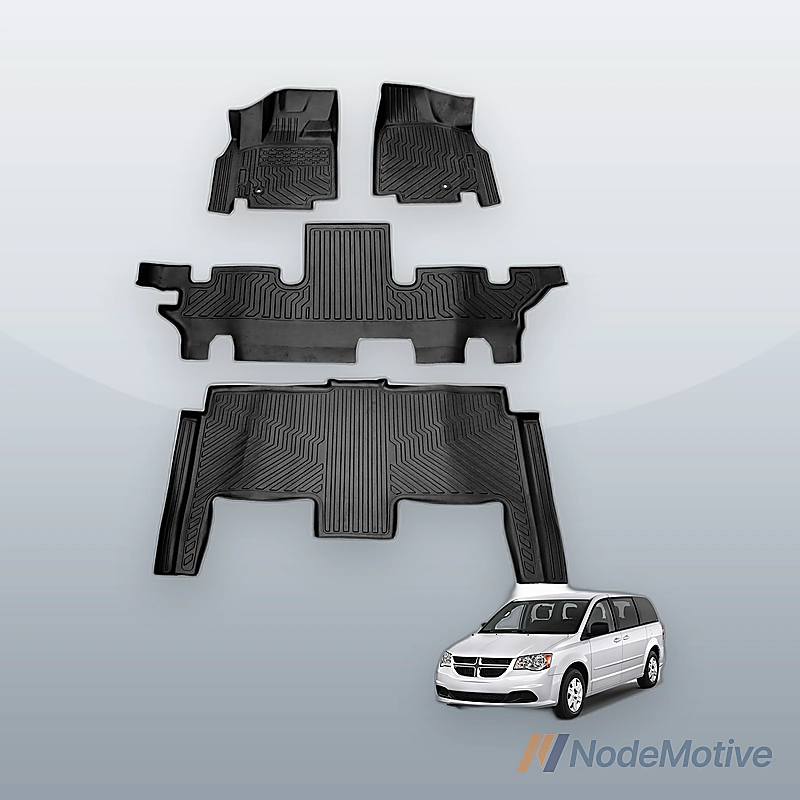Floor Mats Liner 4Pcs For 2008-2021 Dodge Grand Caravan/2008-2016 Chrysler Town