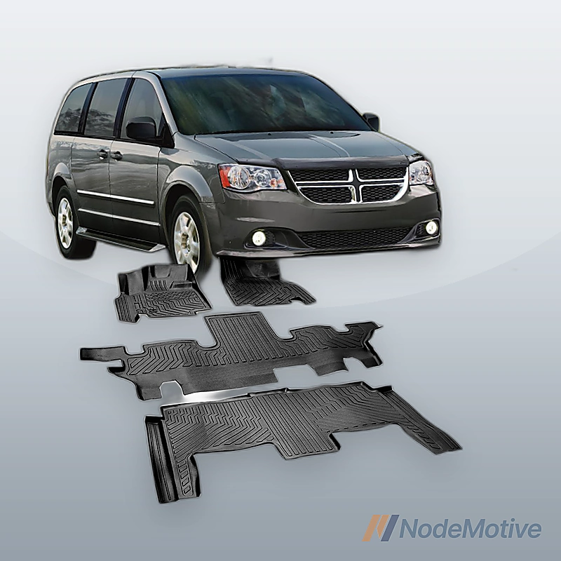 Floor Mats Liner 4Pcs For 2008-2021 Dodge Grand Caravan/2008-2016 Chrysler Town