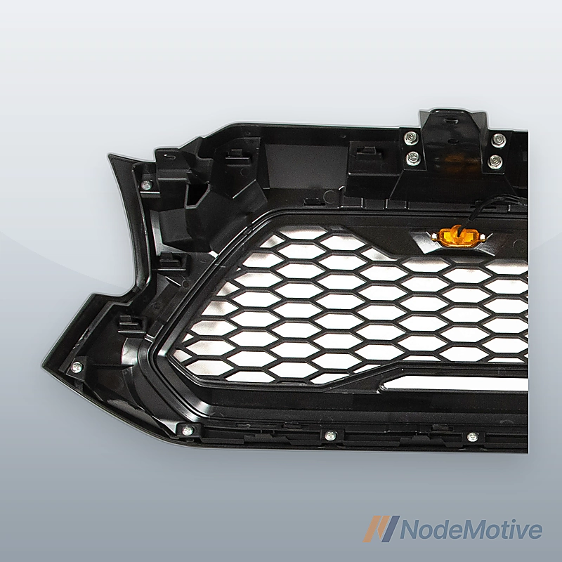 Car Front Grill for 2012-2015 Toyota Tacoma with LED&Wiring Gloss Black