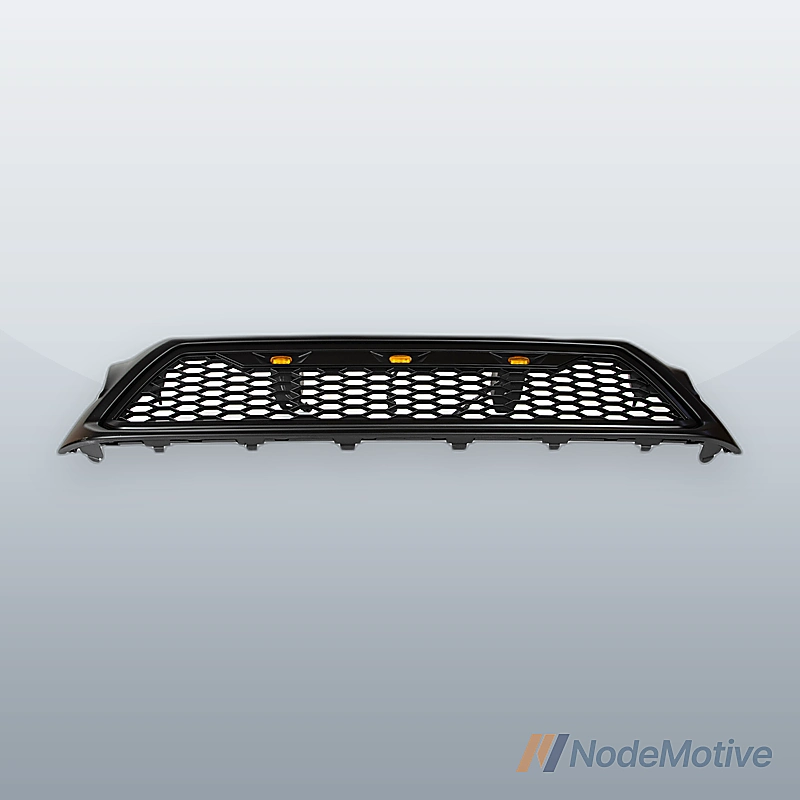 Car Front Grill for 2012-2015 Toyota Tacoma with LED&Wiring Gloss Black
