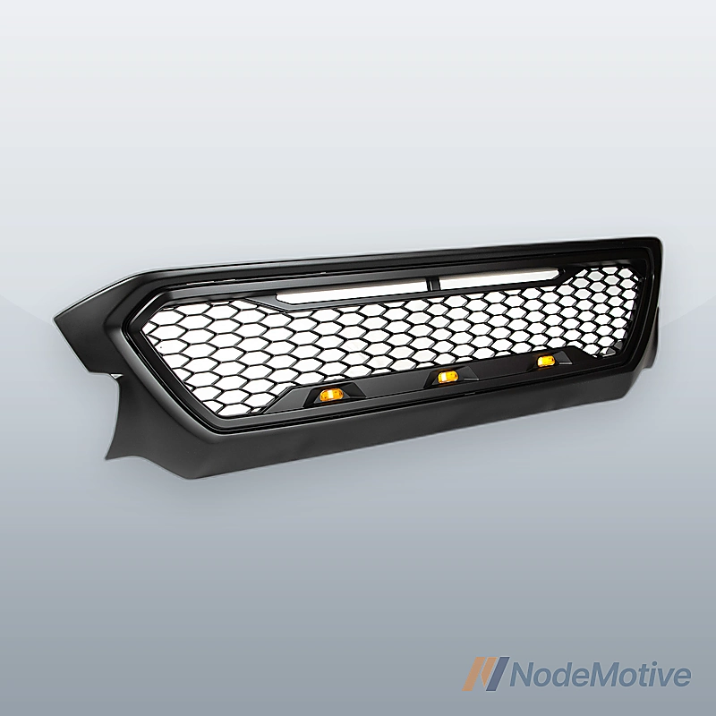 Car Front Grill for 2012-2015 Toyota Tacoma with LED&Wiring Gloss Black