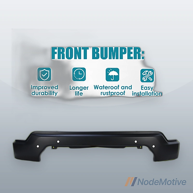 For Chevrolet Silverado 1500 22-2023 With Holes Steel Front Bumper Face Bar Blk