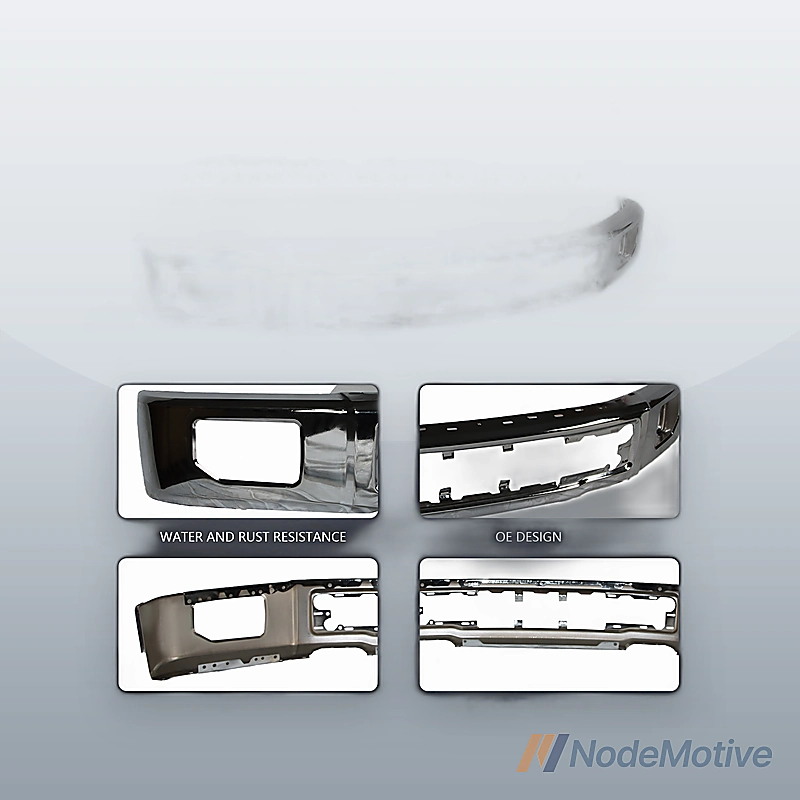 Chrome Steel Bumper Face Bar for 2015-2017 Ford F150 Truck W/ Fog Light Holes