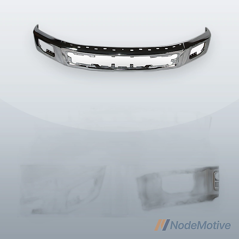 Chrome Steel Bumper Face Bar for 2015-2017 Ford F150 Truck W/ Fog Light Holes
