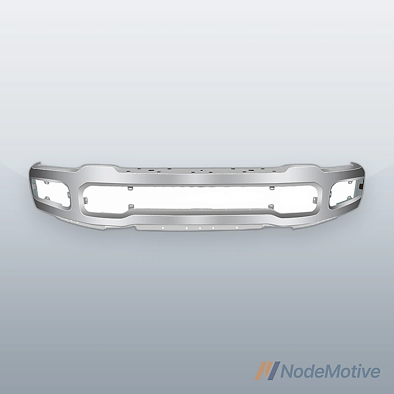 Front Bumper Steel For 2023-2024 F250 F350 Chrome W/Fog Light Holes