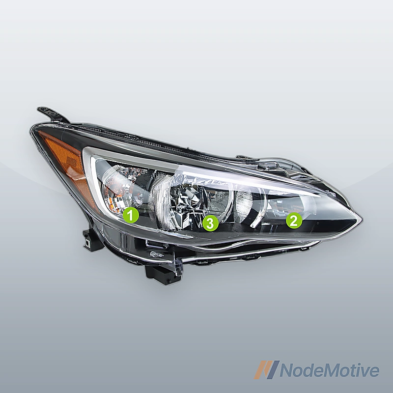 1*Pair Left Right Headlight Assembly for 18-21 Subaru Crosstrek 17-22 Impreza