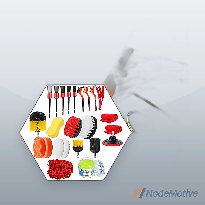 24PCS Car Detailing Drill Brush Kit Drill not include
