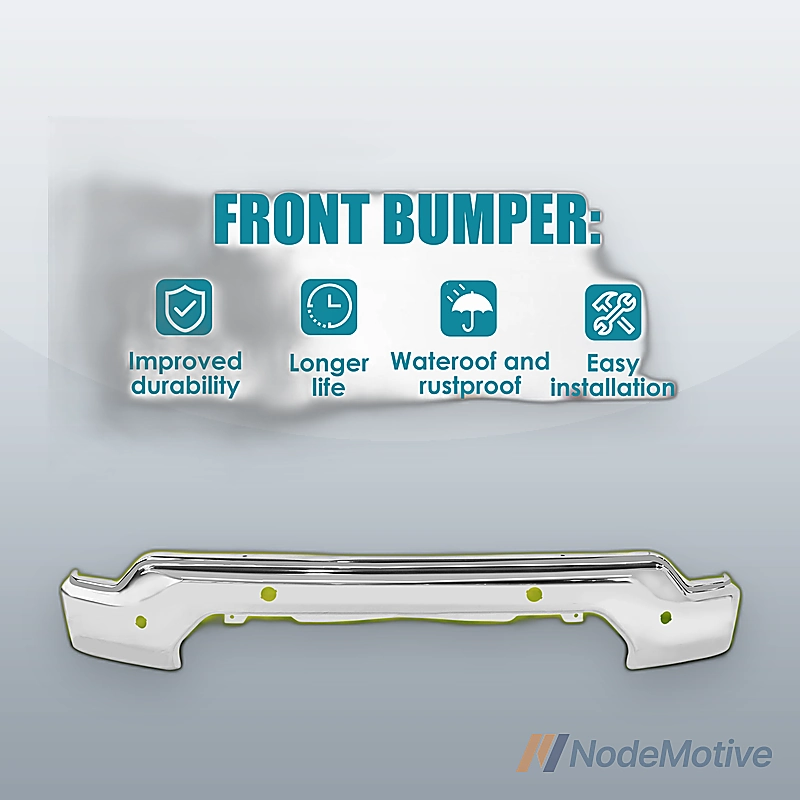 Chrome Steel Front Bumper Face Bar for 2019-2021 GMC Sierra 1500 w/ Park
