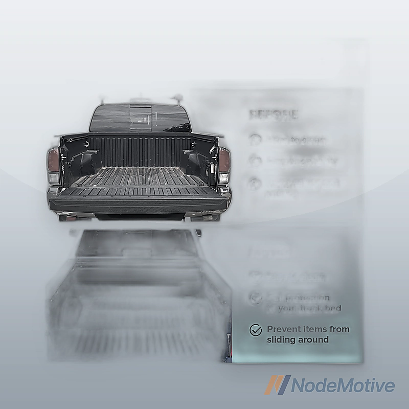 For 2007-2018 Silverado/Sierra 5.8\' Blk Rubber Truck Bed Floor Mat Liner