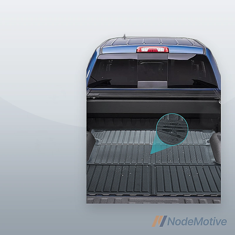 For 2007-2018 Silverado/Sierra 5.8\' Blk Rubber Truck Bed Floor Mat Liner