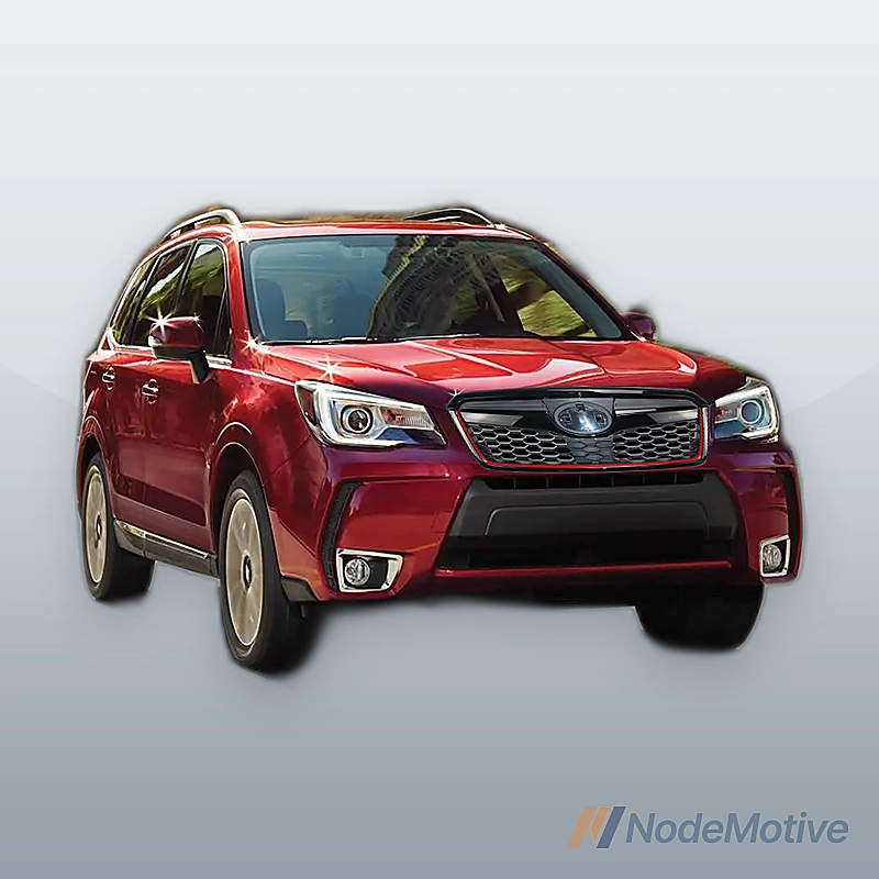 Front Grill for 2014-2018 Subaru Forester Gloss Black with Red Line