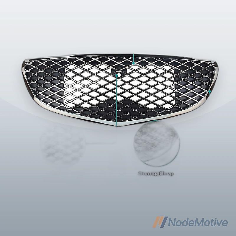 Front Grill Black Chrome For GENESIS GV70 2022-2023 W/ Camera hole