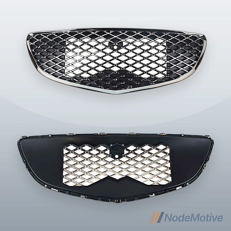Front Grill Black Chrome For GENESIS GV70 2022-2023 W/ Camera hole