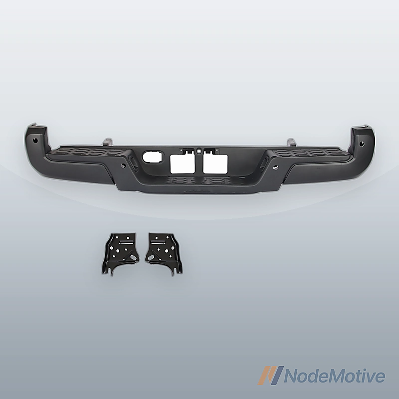 Rear Step Bumper Assembly Black With Sensor Holes For Toyota Tacoma 2016-2023