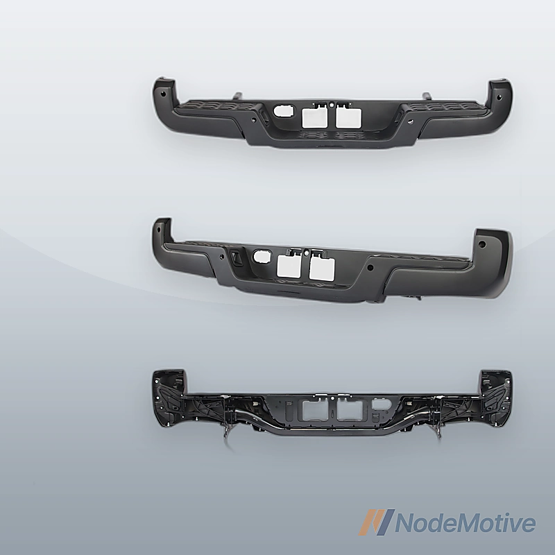 Rear Step Bumper Assembly Black With Sensor Holes For Toyota Tacoma 2016-2023