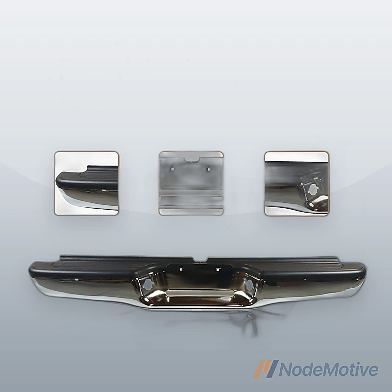 Rear Step Bumper for 95-04 Toyota Tacoma, W/O Parking Sensor Hole&Vent Hole