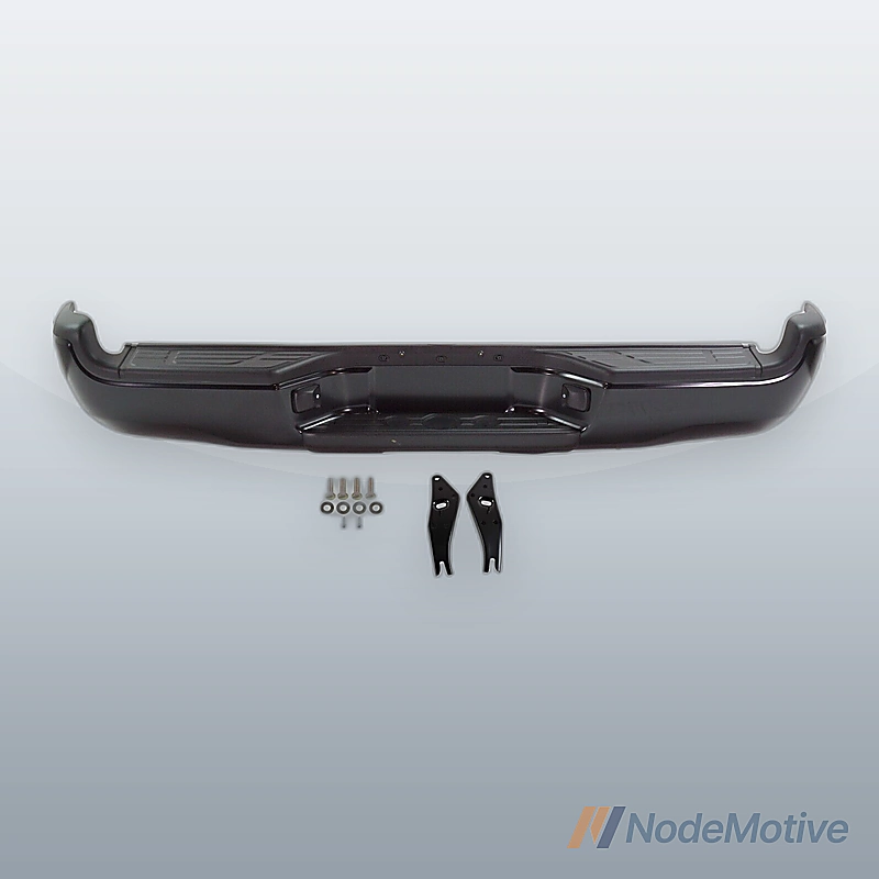 Rear Step Bumper For 2005-15 Toyota Tacoma Face Bar and Pads Powdercoated Black