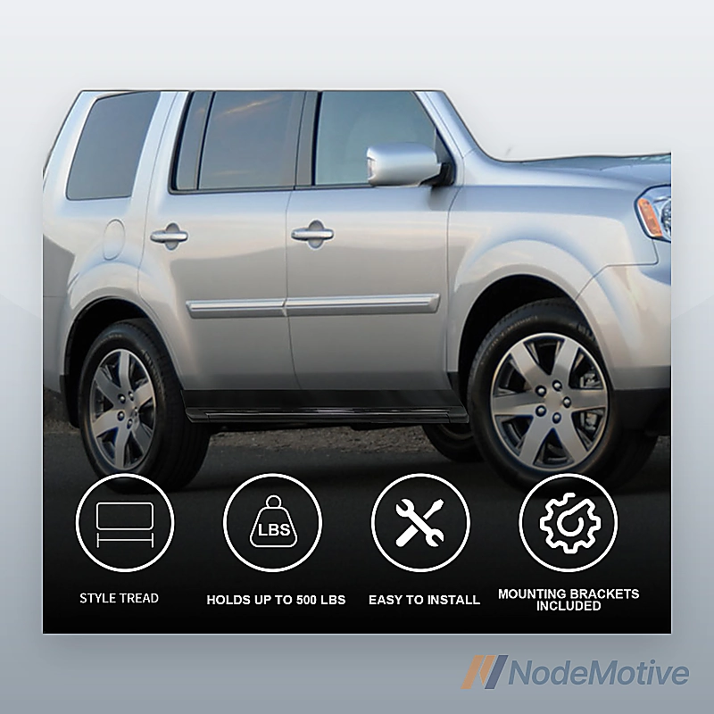 Side Step Nerf Bars Running Boards for 2009-2015 Honda Pilot Left+Right