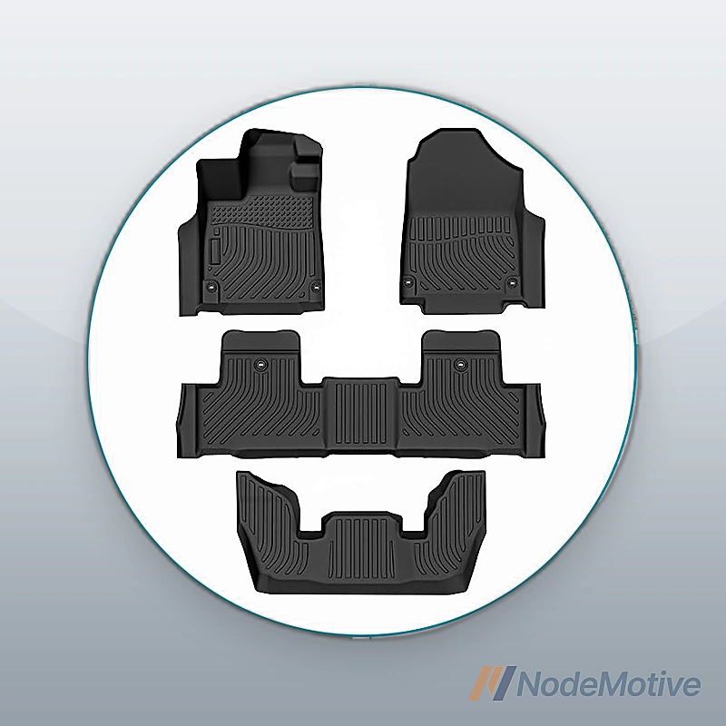 Car Floor Mats + 3rd Row TPE Floor Liners For 2022-2024 Acura MDX All Weather