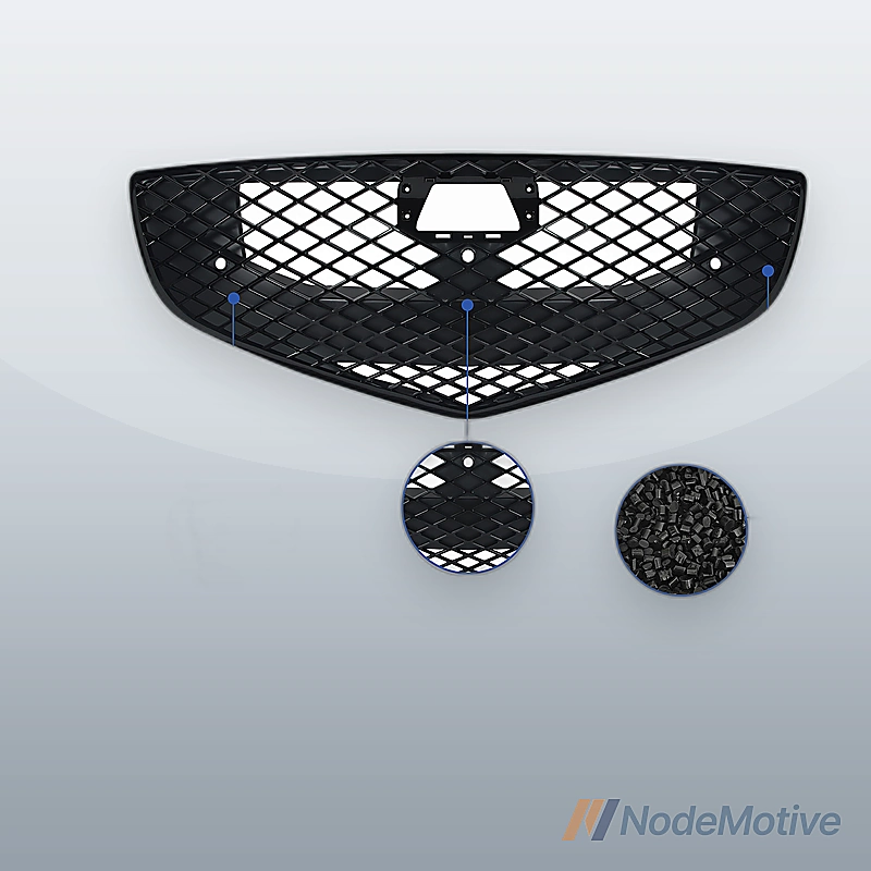 Front Grill Black for GENESIS G80 2021-2023 W/ Camera Hole