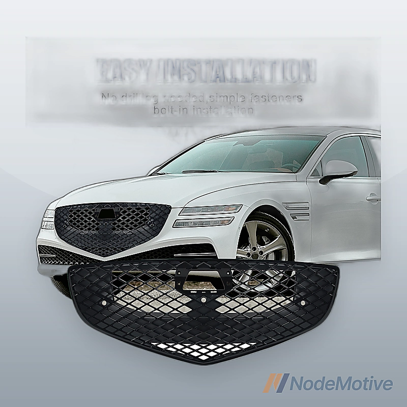 Front Grill Black for GENESIS G80 2021-2023 W/ Camera Hole