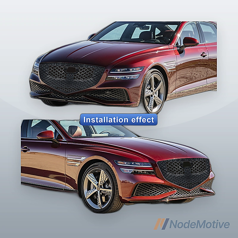 Front Grill Black for GENESIS G80 2021-2023 W/ Camera Hole