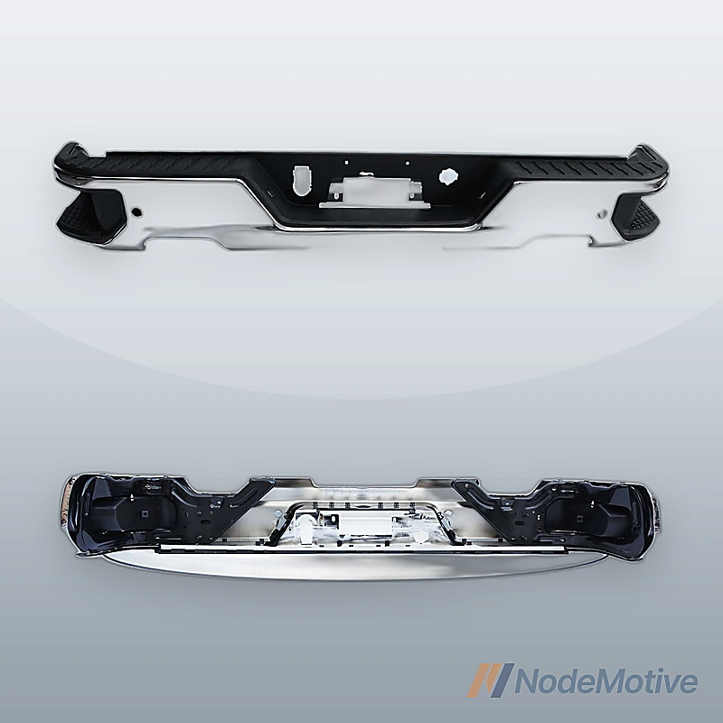 Chrome Rear Bumper Assembly for 2019-2023 Chevy Silverado GMC Sierra w/ Park