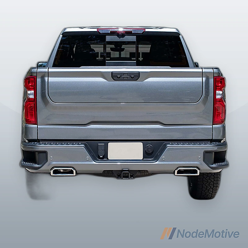 Chrome Rear Bumper Assembly for 2019-2023 Chevy Silverado GMC Sierra w/ Park