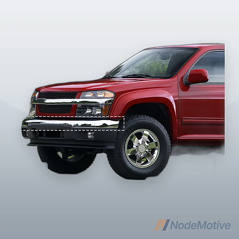 Front Bumper Steel For 2004-2012 Chevrolet Colorado GMC Canyon Chrome