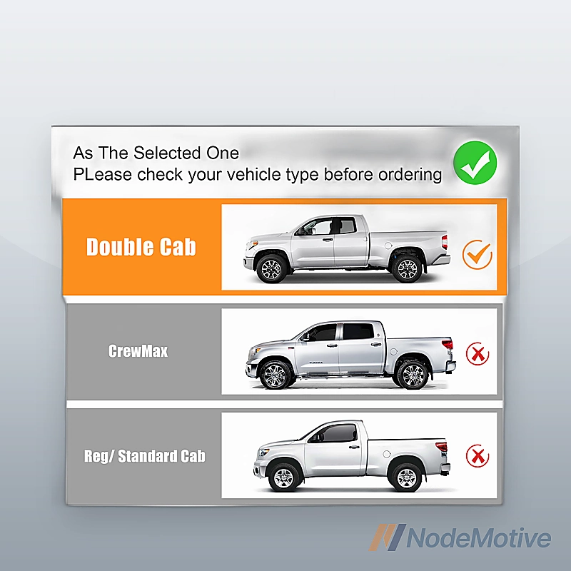 Side Step Running Boards for 07-21 Toyota Tundra Double Cab 4 Door Aluminum